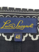 LUISA SPAGNOLI GONNA PLISSETTATA FANTASIA BAROCCA NERO/BIANCO DONNA XXL