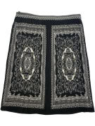 LUISA SPAGNOLI GONNA PLISSETTATA FANTASIA BAROCCA NERO/BIANCO DONNA XXL