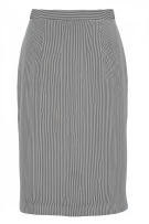 LUISA SPAGNOLI SKIRT VINTAGE STRIPED BLACK/WHITE WOMEN L