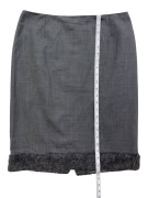 Luisa Spagnoli Grey Skirt with Wool Hem Women’s Size L
