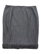 Luisa Spagnoli Grey Skirt with Wool Hem Women’s Size L