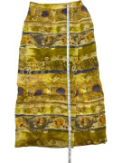 LUISA SPAGNOLI MAXI ΦΟΥΣΤΑ 90s ΜΕ FLORAL PATTERN ΚΙΤΡΙΝΗ / ΩΧΡΑ ΓΥΝΑΙΚΕΙΑ XS