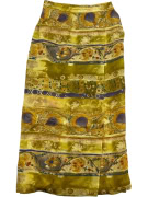 LUISA SPAGNOLI MAXI ΦΟΥΣΤΑ 90s ΜΕ FLORAL PATTERN ΚΙΤΡΙΝΗ / ΩΧΡΑ ΓΥΝΑΙΚΕΙΑ XS