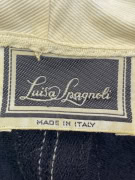LUISA SPAGNOLI CAPPOTTO A RIGHE ANNI \'90 DOPPIOPETTO BLU SCURO DA DONNA L