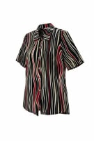 MADE IN ITALY Shirt Vintage Wavy Stripes Multicolor Women's L