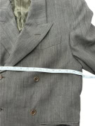 MADE IN ITALY Giacca vintage doppiopetto mélange grigio/marrone da uomo M/L