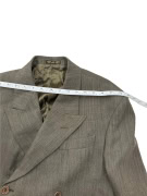 MADE IN ITALY Giacca vintage doppiopetto mélange grigio/marrone da uomo M/L