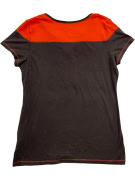 Majestic Cleveland Browns T-Shirt Nero-Arancione da Donna L