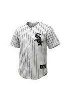 MAJESTIC GENUINE MERCHANDISE BASEBALL JERSEY STRIPED WHITE BLACK ΑΝΤΡΙΚΟ PRE OWNED S