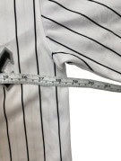 MAJESTIC GENUINE MERCHANDISE BASEBALL JERSEY STRIPED WHITE BLACK ΑΝΤΡΙΚΟ PRE OWNED S
