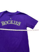 MAJESTIC ΓΡΑΦΙΚΟ T SHIRT SPORTSWEAR ΜΩΒ ΑΝΤΡΙΚΟ PRE OWNED S