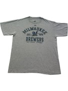 MAJESTIC GRAPHIC TEE ATHLETIC GREY UNISEX PRE OWNED L