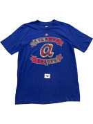MAJESTIC GRAPHIC TEE RETRO BLUE MEN PRE OWNED L