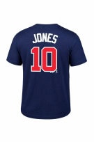 MAJESTIC GRAPHIC TEE SPORTY NAVY MEN PRE OWNED M
