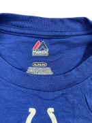 Majestic Indianapolis Colts Maglia a maniche lunghe con logo Blu Unisex XL