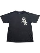 MAJESTIC CHICAGO WHITE SOX T-shirt Logo Black UNISEX L pre-owned