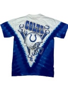 MAJESTIC T-SHIRT INDIANAPOLIS COLTS VINTAGE STYLE ΛΟΓΟΤΥΠΟ ΜΠΛΕ/ΛΕΥΚΟ TIE-DYE UNISEX MEDIUM