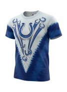 MAJESTIC T-SHIRT INDIANAPOLIS COLTS VINTAGE STYLE ΛΟΓΟΤΥΠΟ ΜΠΛΕ/ΛΕΥΚΟ TIE-DYE UNISEX MEDIUM