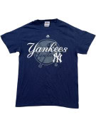 MAJESTIC YANKEES GRAPHIC TEE SPORTSWEAR NAVY MEN PRE OWNED