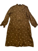MARELLA BUTTON-UP DRESS BROWN WOMEN'S L