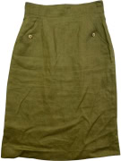 MARELLA LINEN SKIRT (PURO LINO) CASUAL OLIVE GREEN WOMEN'S S
