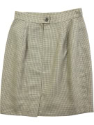 MARELLA CHECKERED MIDI SKIRT BEIGE/BLUE WOMEN'S S