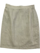 MARELLA CHECKERED MIDI SKIRT BEIGE/BLUE WOMEN'S S