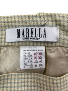 MARELLA CHECKERED MIDI SKIRT BEIGE/BLUE WOMEN'S S