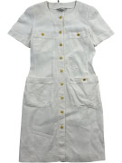 Marella White Button-Up Dress with Pockets
