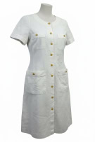 Marella White Button-Up Dress with Pockets