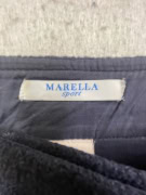 Marella Sport Wool Skirt Navy with Buttons & Bow Women’s XL