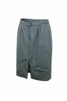 MARINA RINALDI MIDI SKIRT HOUNDSTOOTH BLUE/GREEN WOMEN M
