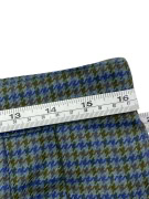 MARINA RINALDI MIDI SKIRT HOUNDSTOOTH BLUE/GREEN WOMEN M