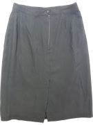 MARINA RINALDI VINTAGE SKIRT BACK ZIP BLACK WOMEN'S L