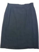 MARINA RINALDI VINTAGE SKIRT BACK ZIP BLACK WOMEN'S L