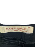 MARINA RINALDI VINTAGE SKIRT BACK ZIP BLACK WOMEN'S L