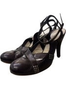 MARIO RIZZI SANDALI MINIMAL NERO DONNA PRE OWNED EU 38