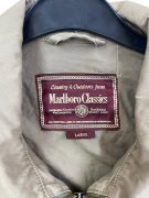 Giacca Marlboro Classics beige con zip vintage da uomo L