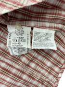 MARLBORO CLASSICS VINTAGE SHIRT WITH LOGO PLAID RED/WHITE WOMEN XL