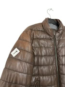 MASSIMO DUTTI Δερμάτινο Μπουφάν Puffer Καφέ Ανδρικό M