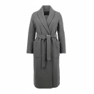 Massimo Dutti Cappotto Lungo Casual Logo Grigio da Donna M