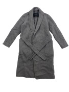 Massimo Dutti Cappotto Lungo Casual Logo Grigio da Donna M
