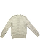 MASSIMO DUTTI ΠΛΕΚΤΗ ΜΠΛΟΥΖΑ CABLE KNIT ΕΚΡΟΥ ΑΝΔΡΙΚΗ M