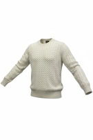 MASSIMO DUTTI ΠΛΕΚΤΗ ΜΠΛΟΥΖΑ CABLE KNIT ΕΚΡΟΥ ΑΝΔΡΙΚΗ M