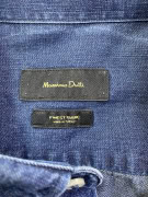 MASSIMO DUTTI DENIM SHIRT VINTAGE STYLE BLUE MEN'S L