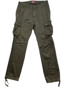 MATCHSTICK PANTALONI CARGO UTILITY VERDE OLIVA UOMO PRE OWNED L