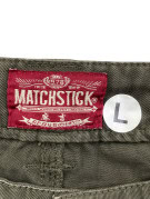 MATCHSTICK PANTALONI CARGO UTILITY VERDE OLIVA UOMO PRE OWNED L