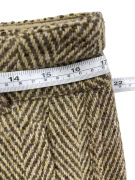 Max Mara Gonna vintage spigata con cintura beige-marrone da donna L
