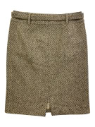 Max Mara Gonna vintage spigata con cintura beige-marrone da donna L