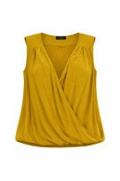MAX&CO ΑΜΑΝΙΚΟ ΤΟΠ WRAP MUSTARD ΓΥΝΑΙΚΕΙΟ PRE OWNED M